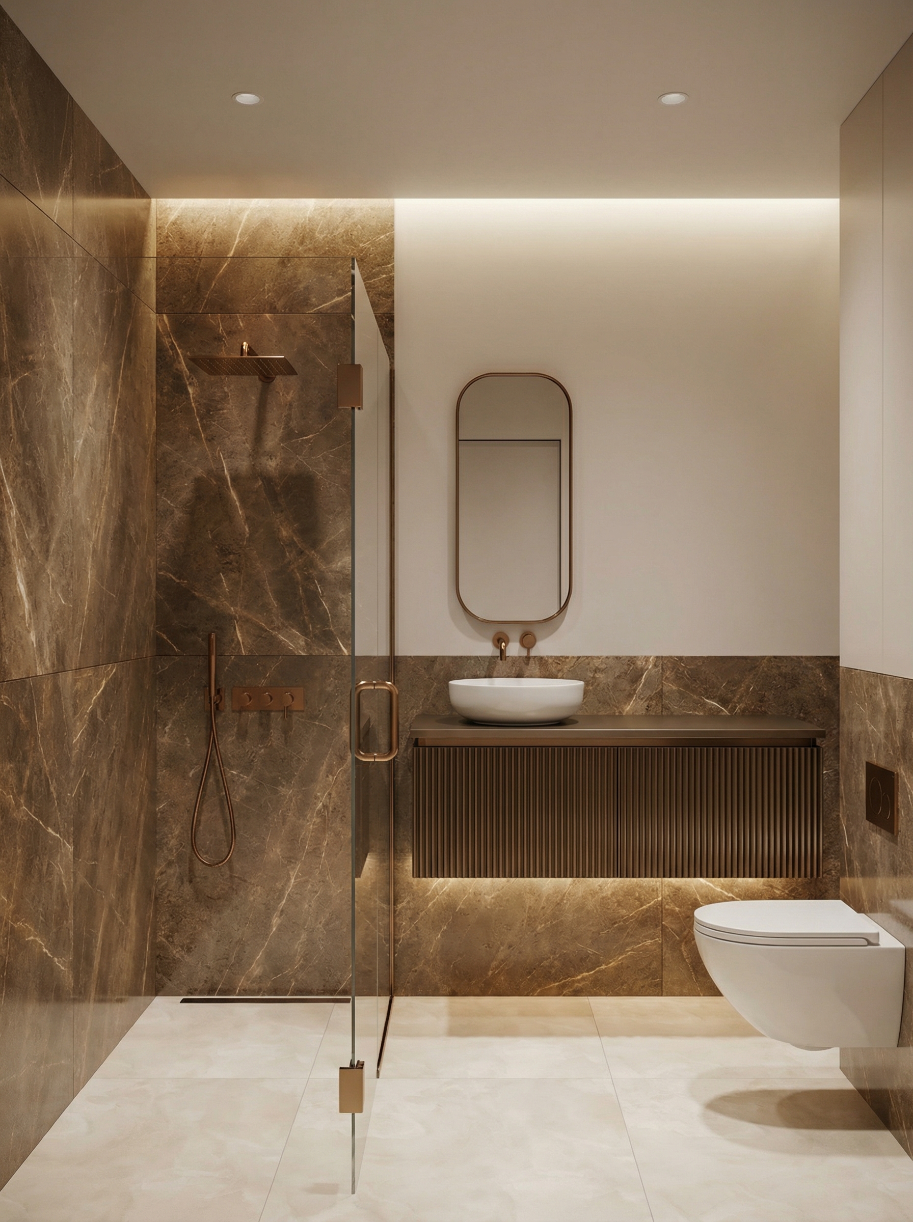 Дизайн ванной в стиле Минимализм — фото интерьера от нейросети RoomGPT