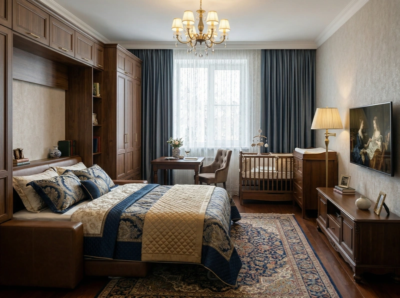 Дизайн гостиной в стиле Классика — фото интерьера от нейросети RoomGPT