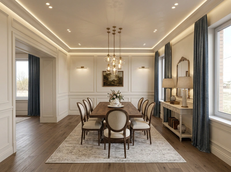 Дизайн гостиной в стиле Классика — фото интерьера от нейросети RoomGPT