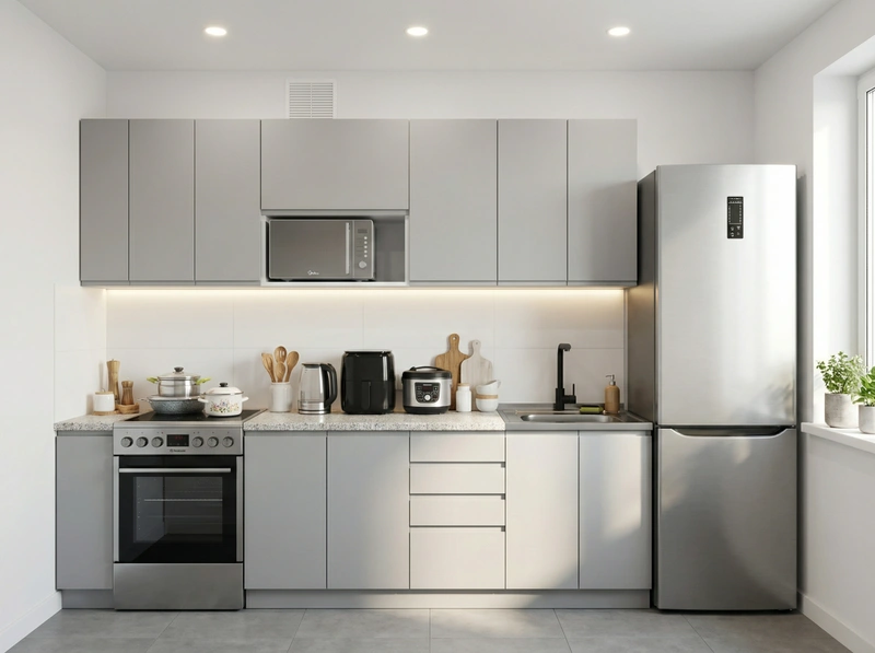 Дизайн интерьера в стиле Сканди — Кухня от нейросети RoomGPT