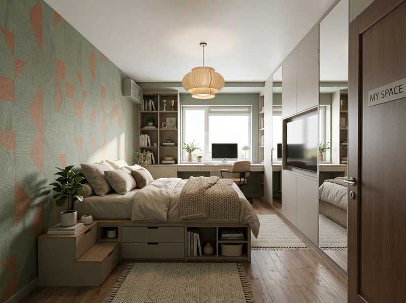 Дизайн интерьера в стиле Хюгге — Спальня от нейросети RoomGPT