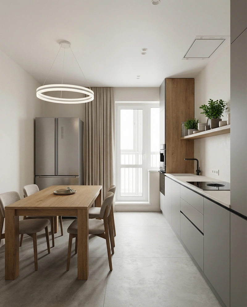 Дизайн кухни в стиле Минимализм — фото интерьера от нейросети RoomGPT