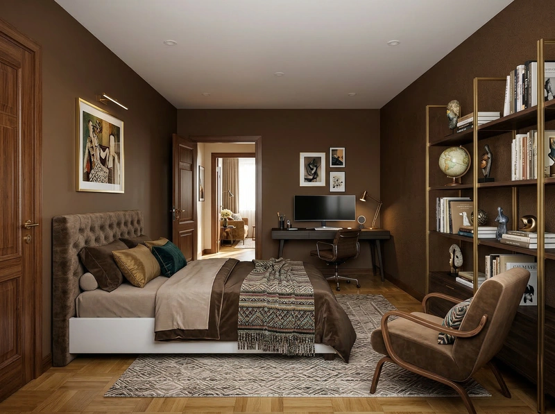 Дизайн гостиной в стиле Эклектика — фото интерьера от нейросети RoomGPT