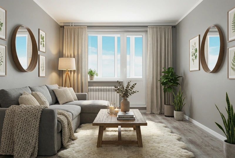 Дизайн интерьера в стиле Хюгге — Гостиная от нейросети RoomGPT