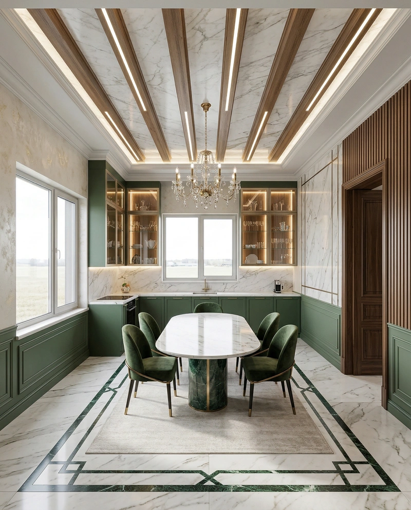 Дизайн ванной в стиле Неоклассика — фото интерьера от нейросети RoomGPT