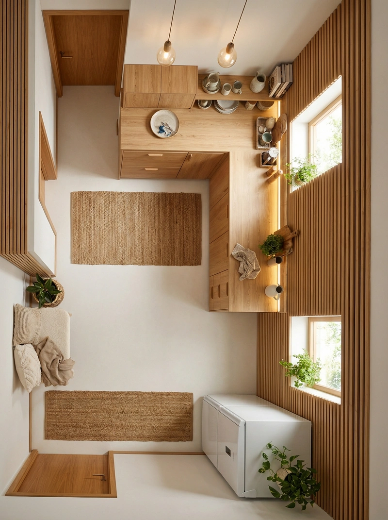 Дизайн интерьера в стиле Хюгге — Кухня от нейросети RoomGPT