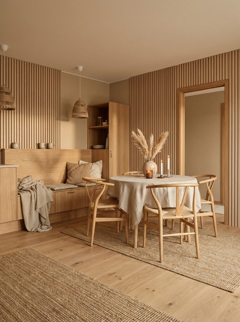 Дизайн интерьера в стиле Хюгге — Кухня от нейросети RoomGPT