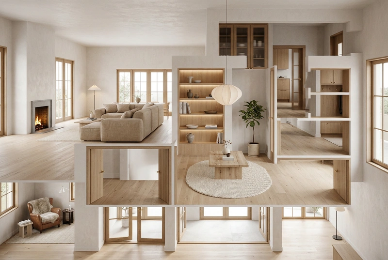 Дизайн интерьера в стиле Хюгге — Гостиная от нейросети RoomGPT