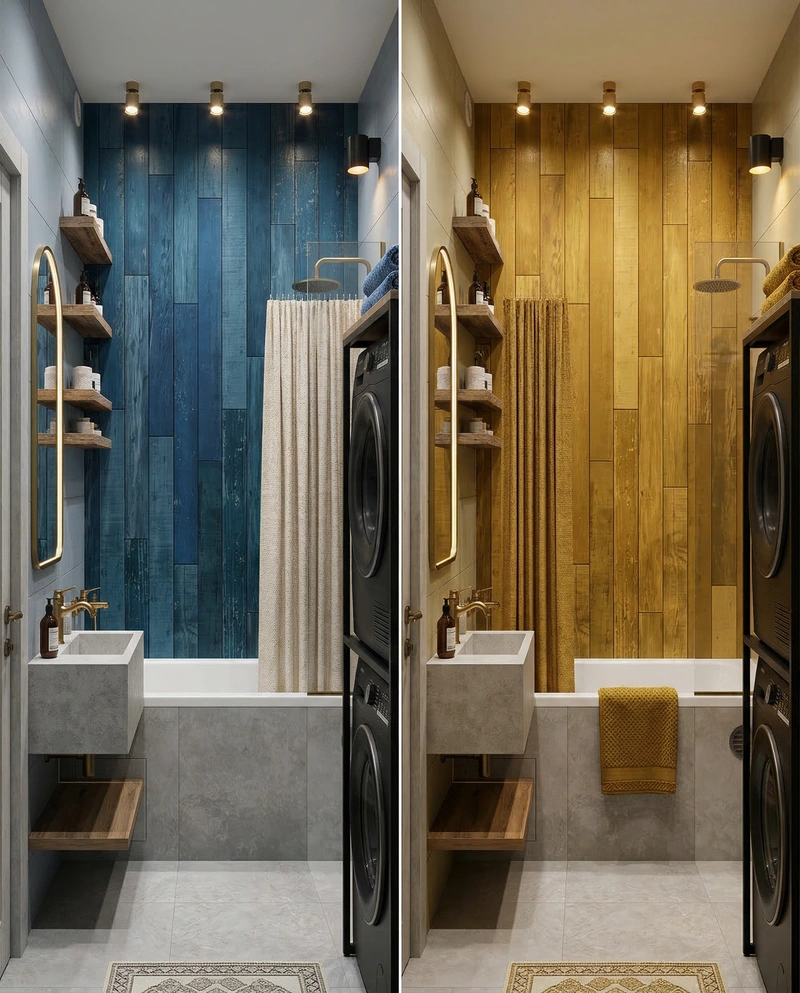 Дизайн ванной в стиле Эклектика — фото интерьера от нейросети RoomGPT