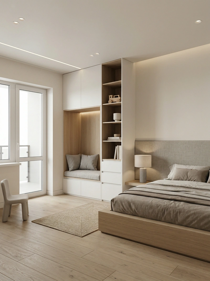 Дизайн детской в стиле Минимализм — фото интерьера от нейросети RoomGPT