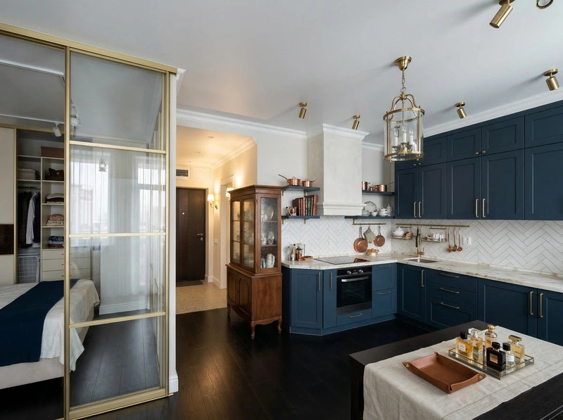 Дизайн кухни в стиле Классика — фото интерьера от нейросети RoomGPT