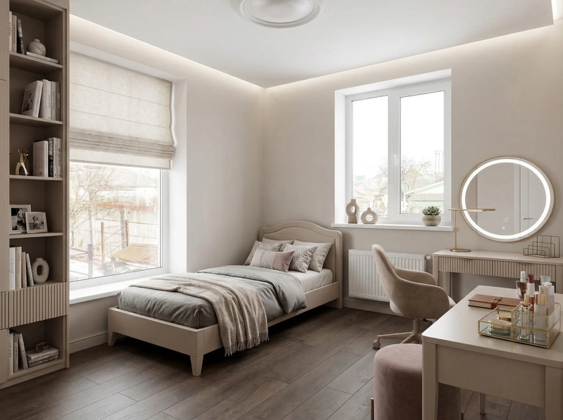 Дизайн детской в стиле Минимализм — фото интерьера от нейросети RoomGPT