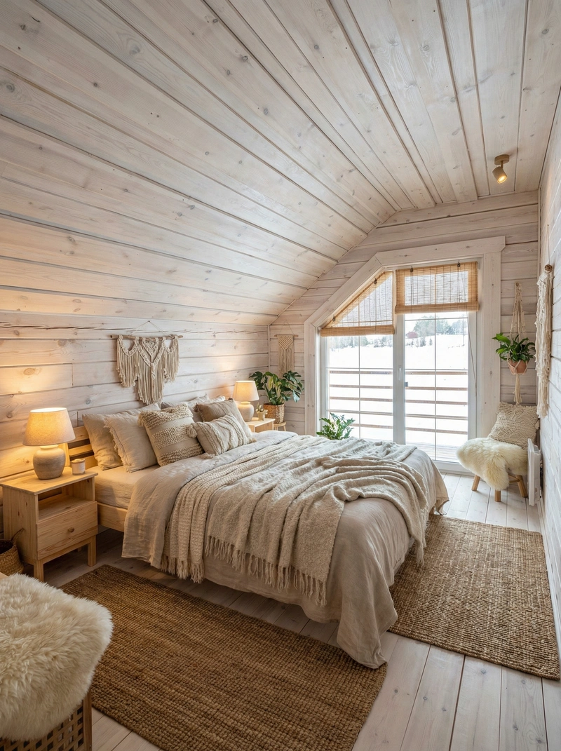 Дизайн интерьера в стиле Хюгге — Спальня от нейросети RoomGPT