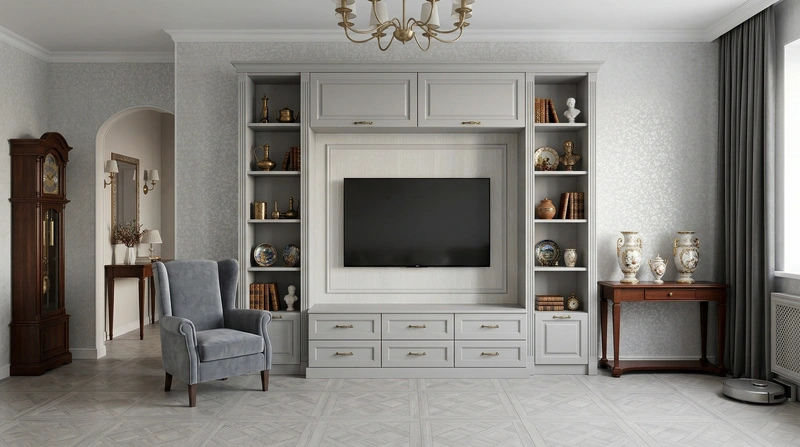 Дизайн интерьера в стиле Классика — Гостиная от нейросети RoomGPT