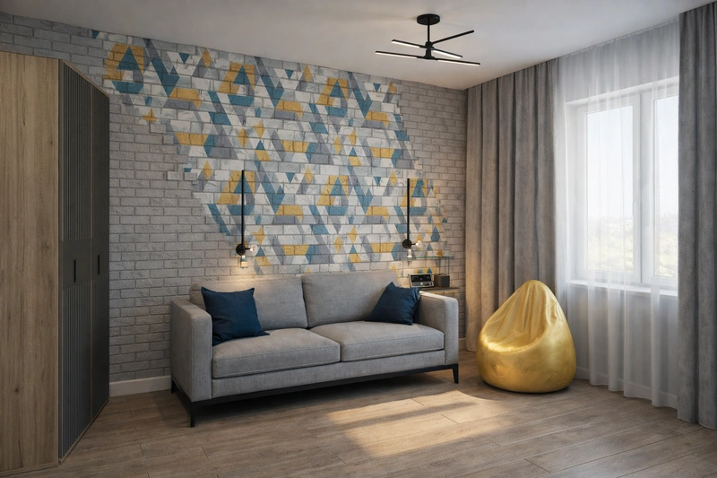 Дизайн детской в стиле Без стиля — фото интерьера от нейросети RoomGPT