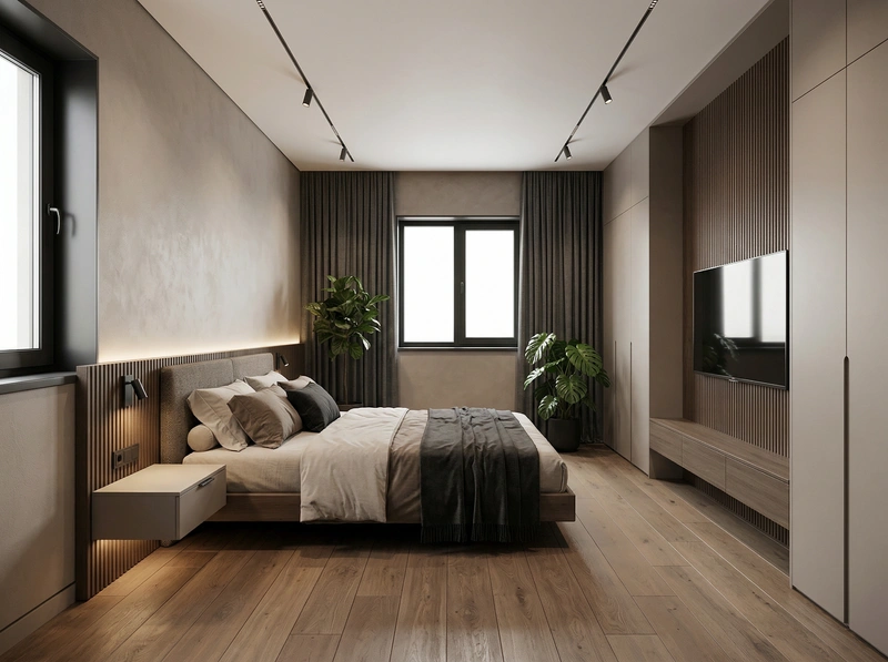Дизайн интерьера в стиле Минимализм — Спальня от нейросети RoomGPT