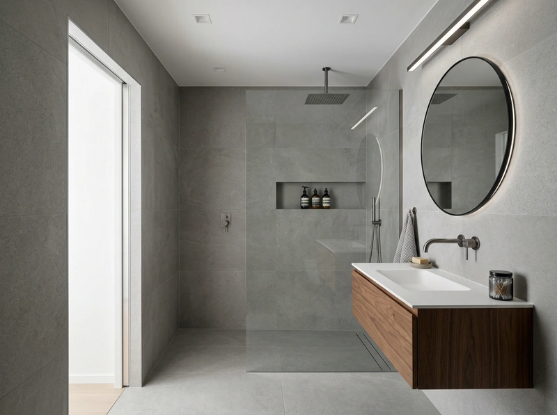 Дизайн ванной в стиле Минимализм — фото интерьера от нейросети RoomGPT