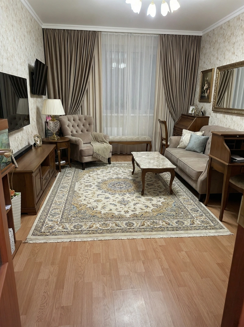 Дизайн интерьера в стиле Классика — Гостиная от нейросети RoomGPT