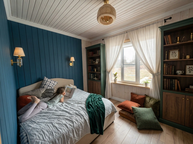 Дизайн гостиной в стиле Британский — фото интерьера от нейросети RoomGPT