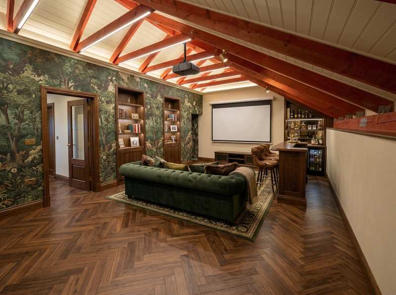 Дизайн гостиной в стиле Британский — фото интерьера от нейросети RoomGPT