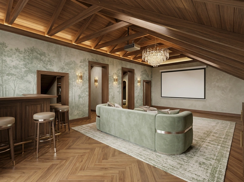 Дизайн гостиной в стиле Неоклассика — фото интерьера от нейросети RoomGPT