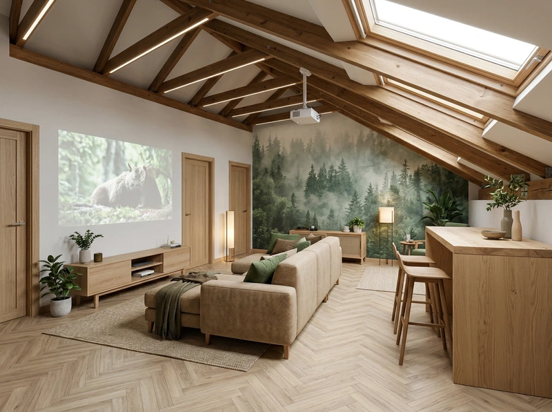 Дизайн гостиной в стиле Сканди — фото интерьера от нейросети RoomGPT