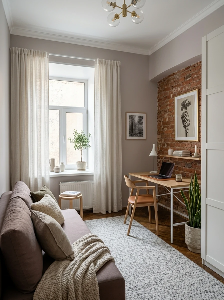 Дизайн кабинета в стиле Хюгге — фото интерьера от нейросети RoomGPT