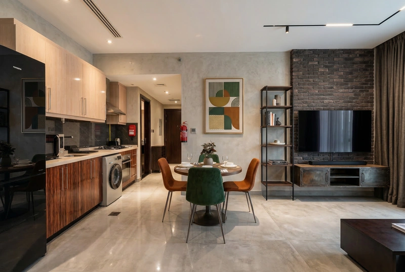 Дизайн интерьера в стиле Лофт — Гостиная от нейросети RoomGPT