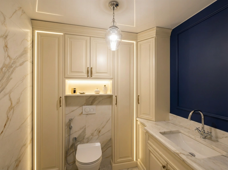 Дизайн интерьера в стиле Классика — Ванная от нейросети RoomGPT