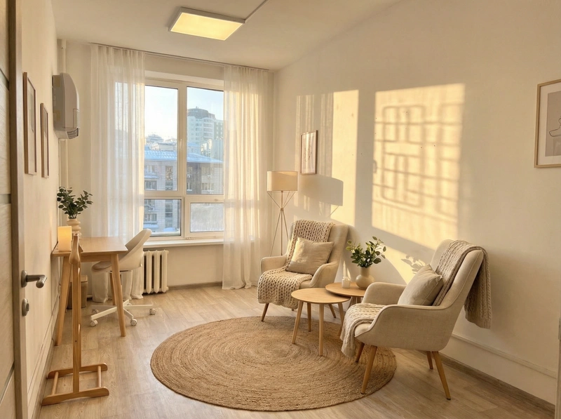 Дизайн интерьера в стиле Хюгге — Гостиная от нейросети RoomGPT