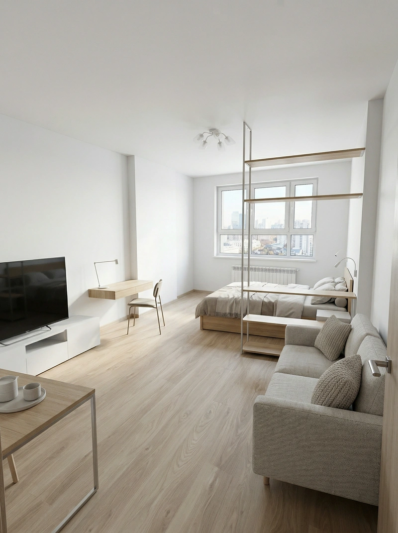 Дизайн интерьера в стиле Сканди — Гостиная от нейросети RoomGPT