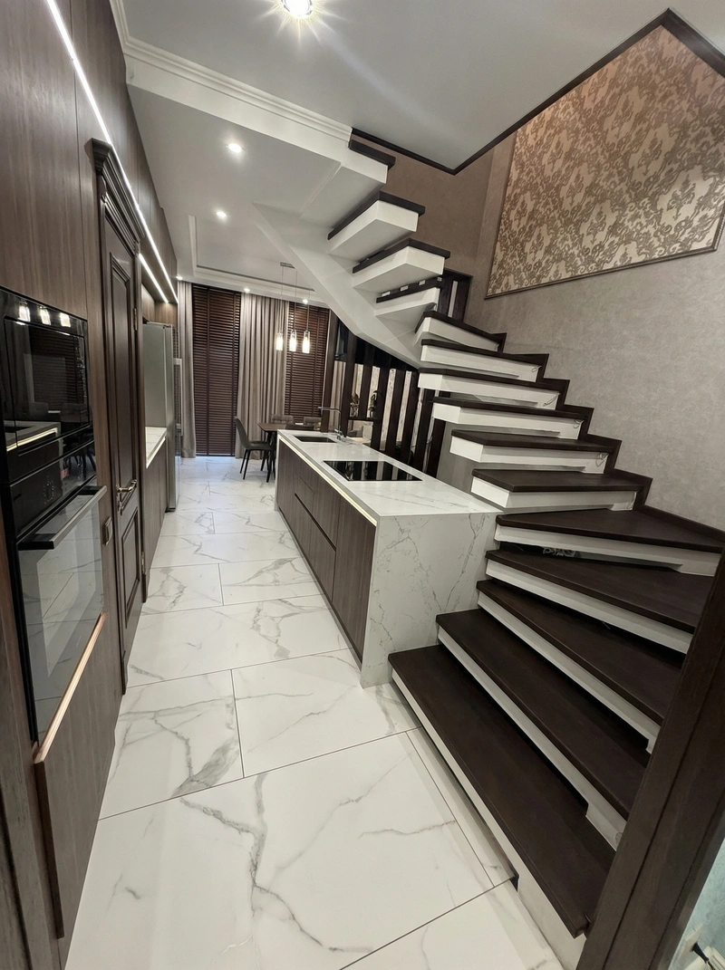 Дизайн интерьера в стиле Контемпорари — Кухня от нейросети RoomGPT