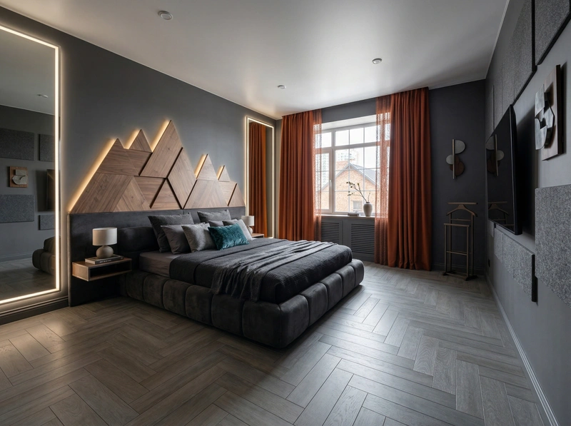 Дизайн спальни в стиле Минимализм — фото интерьера от нейросети RoomGPT