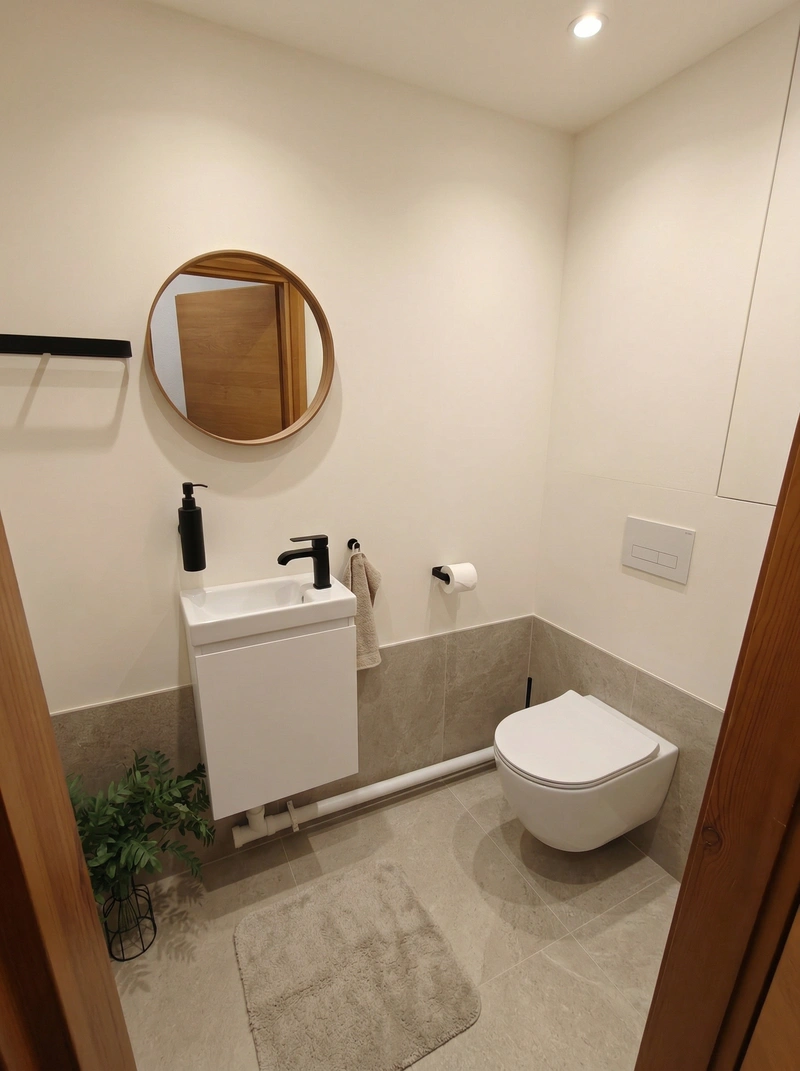 Дизайн ванной в стиле Минимализм — фото интерьера от нейросети RoomGPT