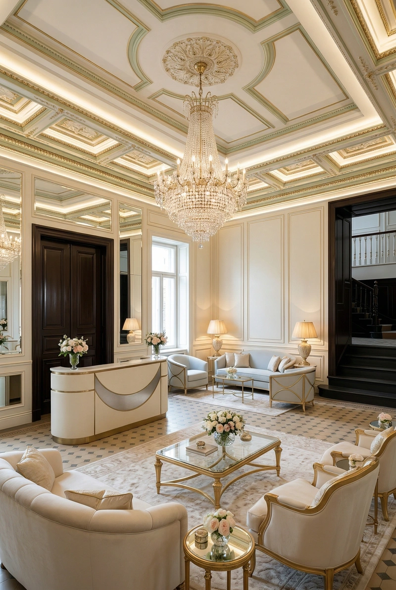 Дизайн гостиной в стиле Неоклассика — фото интерьера от нейросети RoomGPT