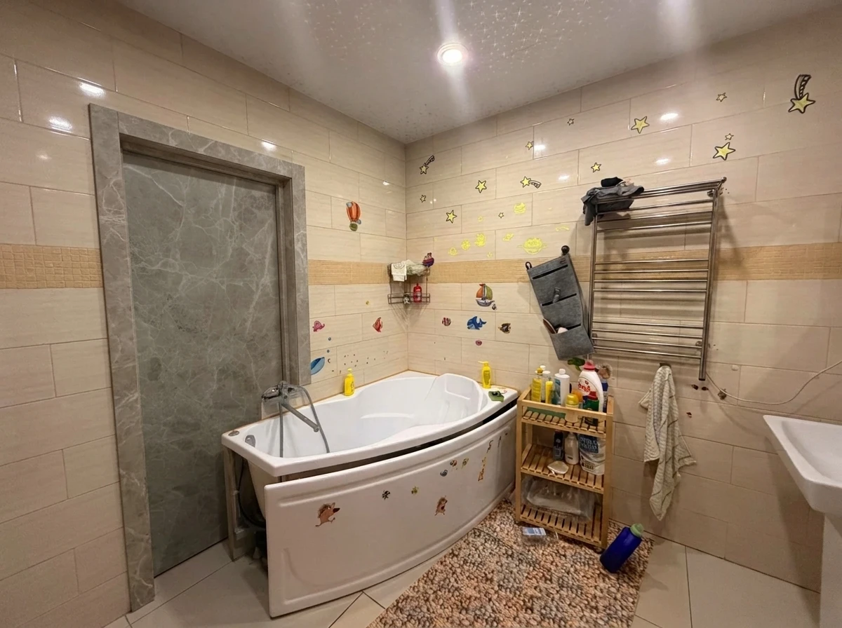 Дизайн ванной в стиле Эклектика — фото интерьера от нейросети RoomGPT