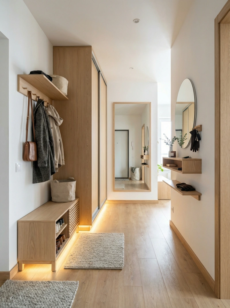 Дизайн интерьера в стиле Сканди — Прихожая от нейросети RoomGPT