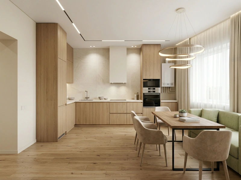 Дизайн кухни в стиле Минимализм — фото интерьера от нейросети RoomGPT