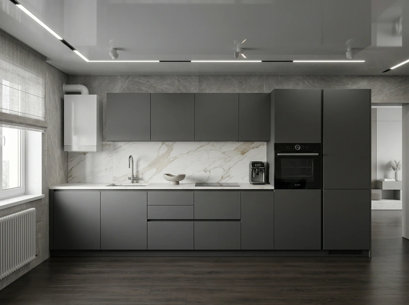 Дизайн кухни в стиле Минимализм — фото интерьера от нейросети RoomGPT