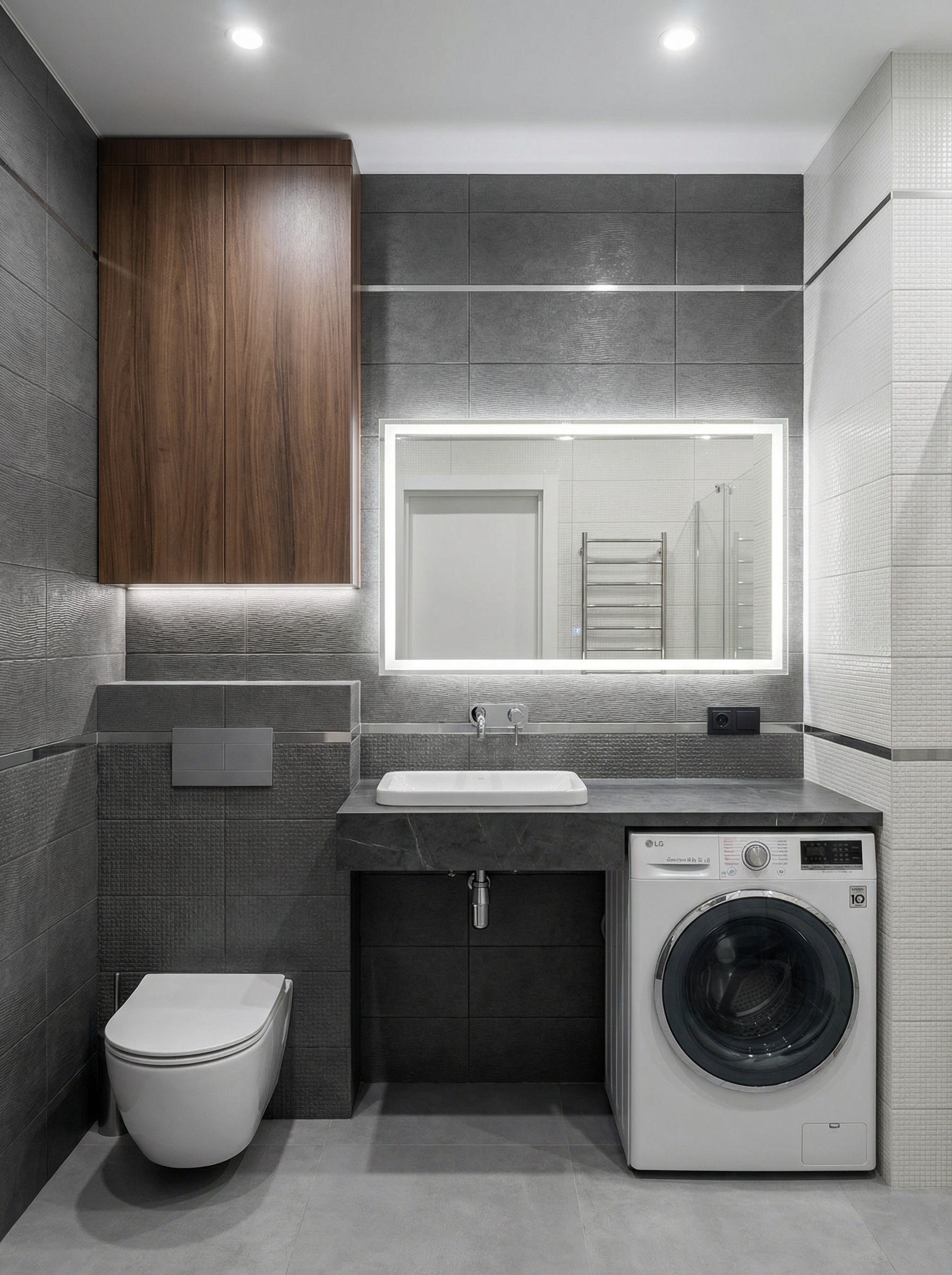 Дизайн ванной в стиле Минимализм — фото интерьера от нейросети RoomGPT