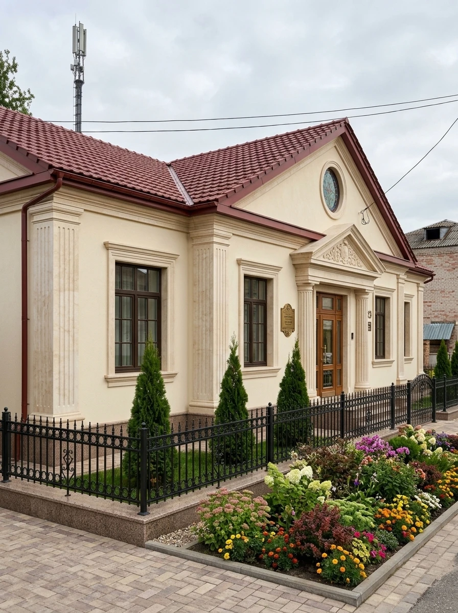 Дизайн фасада в стиле Неоклассика — Фасад от нейросети RoomGPT
