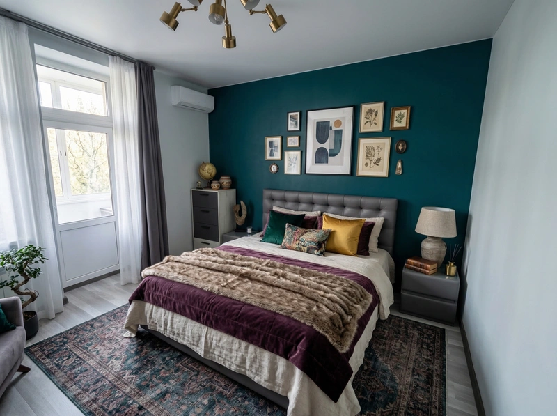 Дизайн гостиной в стиле Эклектика — фото интерьера от нейросети RoomGPT