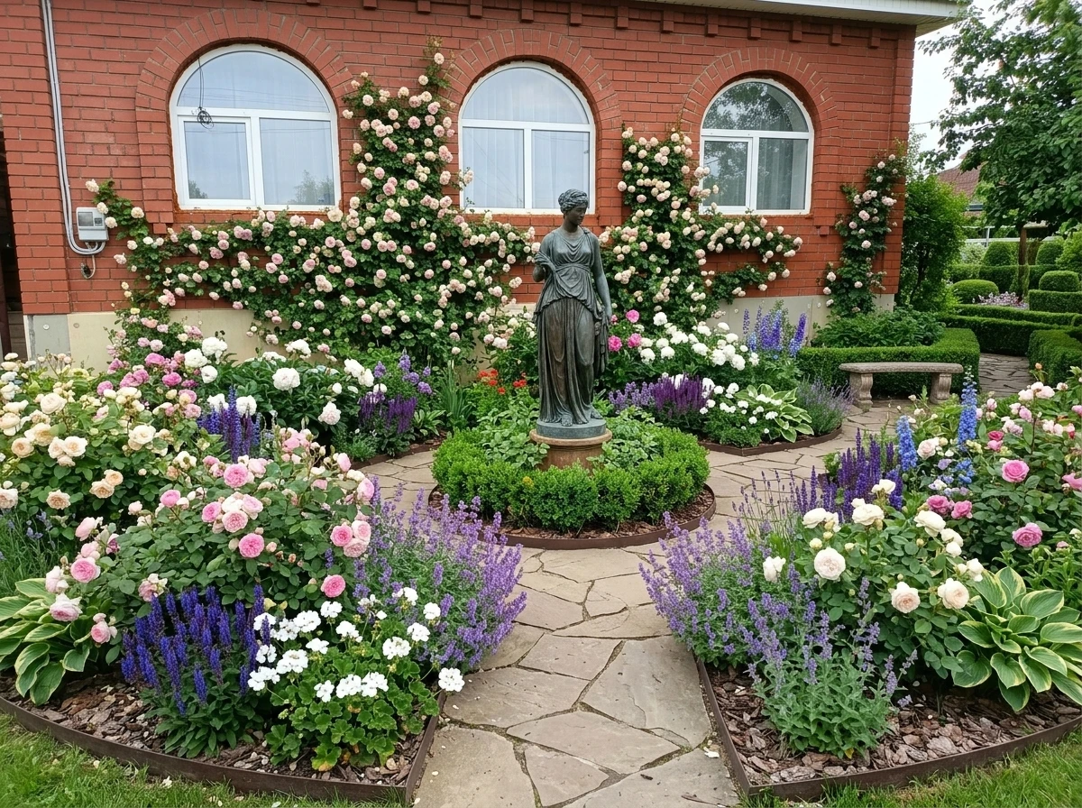 Дизайн участка в стиле Русская усадьба — фото участка от нейросети RoomGPT