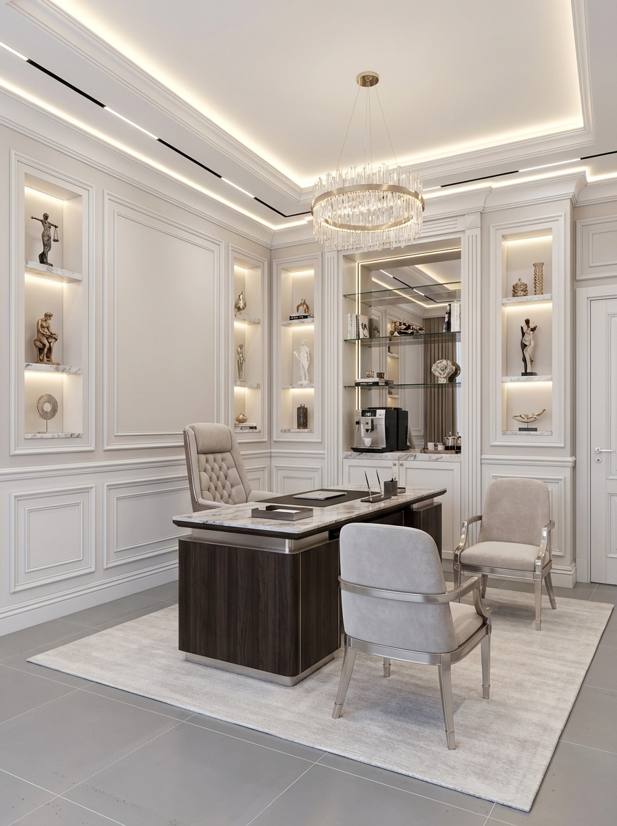 Дизайн гостиной в стиле Классика — фото интерьера от нейросети RoomGPT