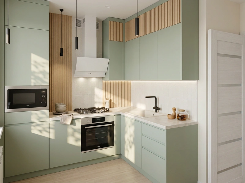 Дизайн интерьера в стиле Хюгге — Кухня от нейросети RoomGPT