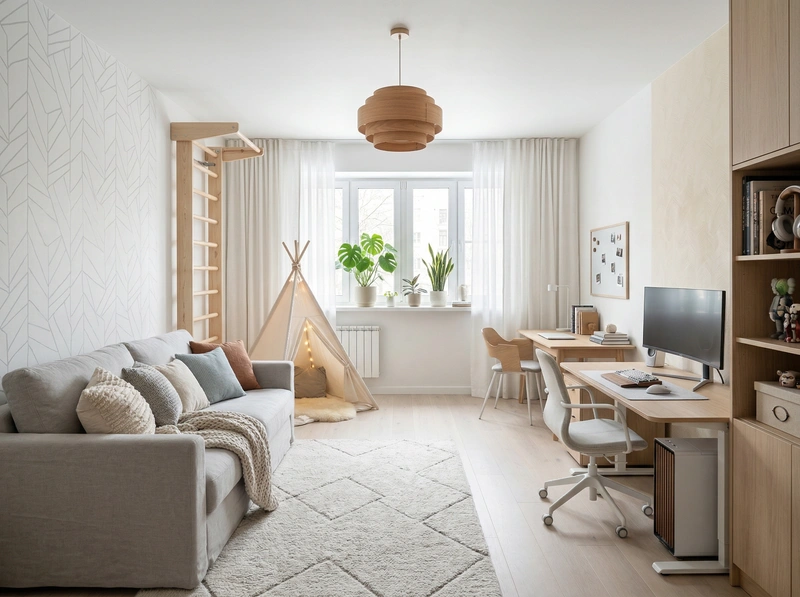 Дизайн интерьера в стиле Хюгге — Детская от нейросети RoomGPT
