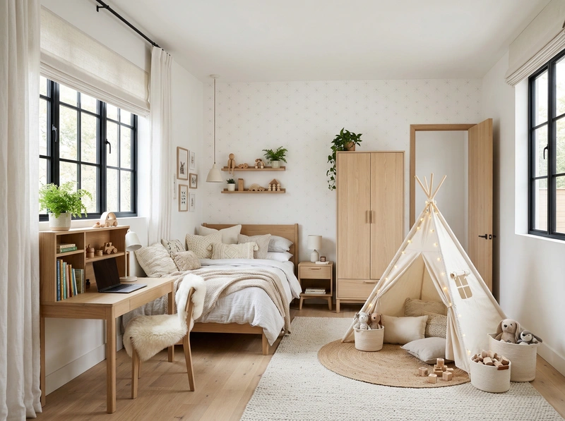 Дизайн интерьера в стиле Хюгге — Детская от нейросети RoomGPT