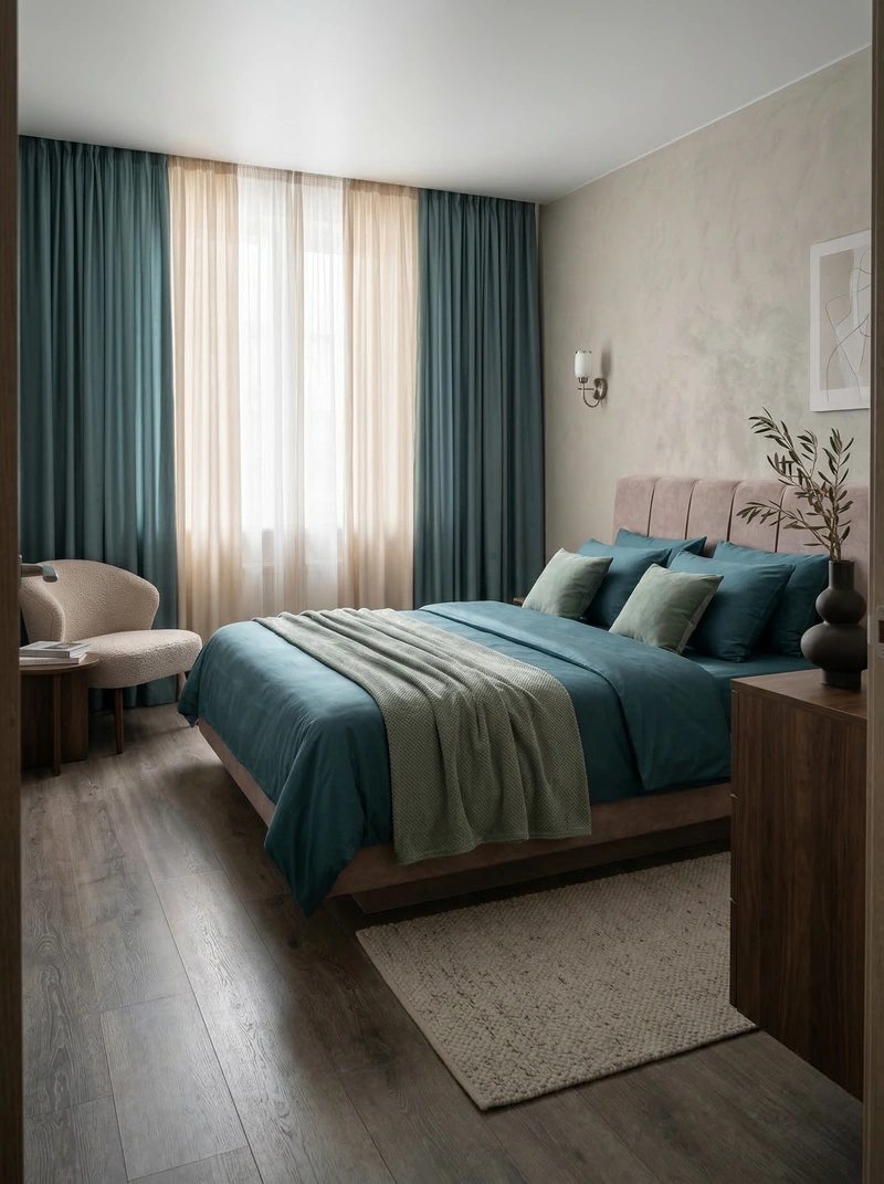 Дизайн интерьера в стиле Минимализм — Спальня от нейросети RoomGPT