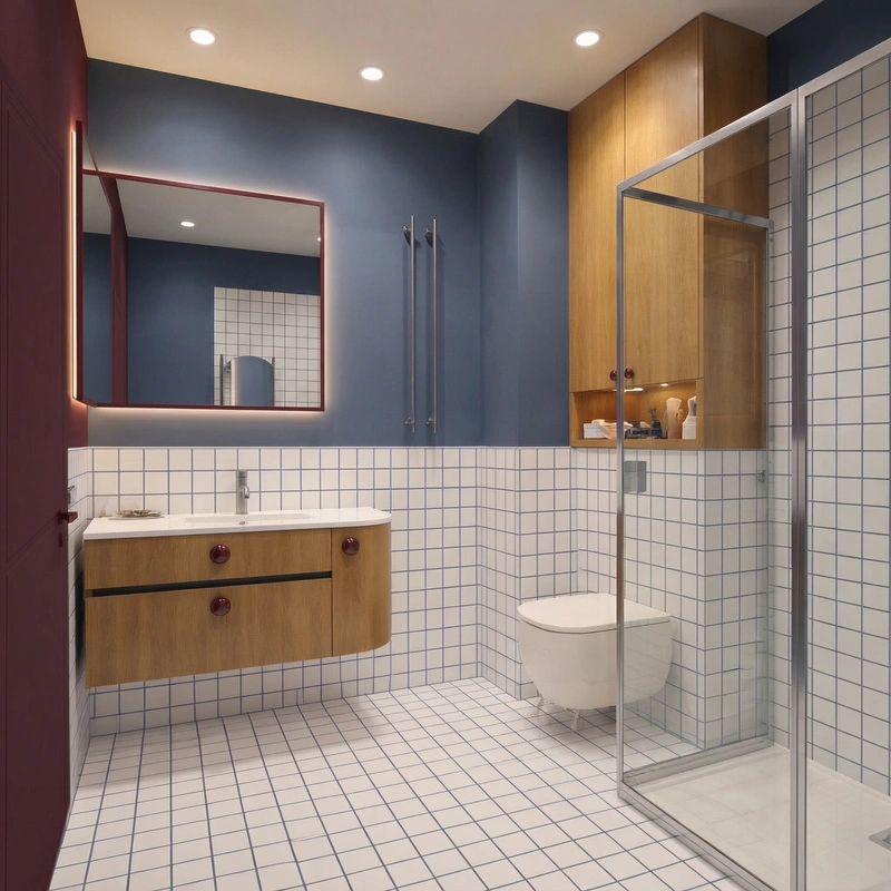 Дизайн ванной в стиле Без стиля — фото интерьера от нейросети RoomGPT