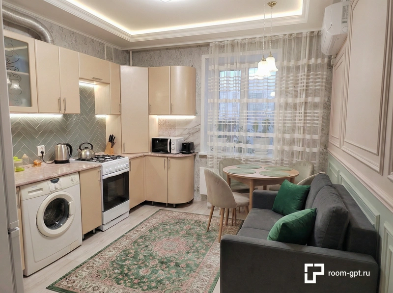 Дизайн интерьера в стиле Классика — Кухня от нейросети RoomGPT